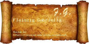 Fleiszig Gabriella névjegykártya